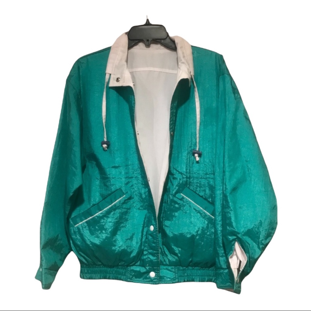 Reversible Light Weight Metallic Jacket Snap Butt… - image 1